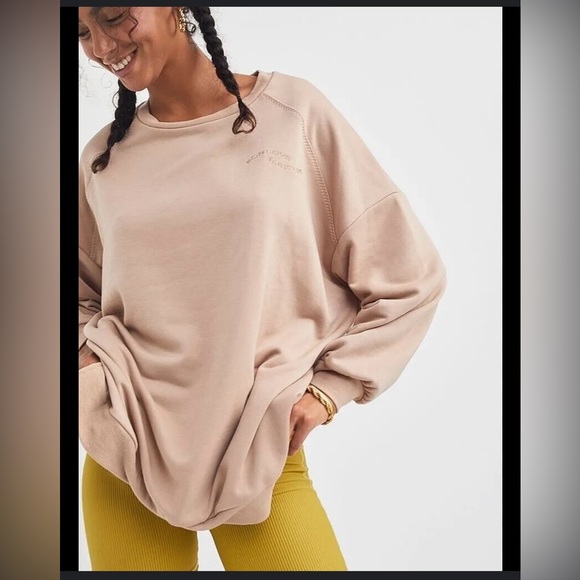 For Love & Lemon’s Oversized Tan Sweatshirt/ Size XS/ Fot Love & Lemon’s - Picture 2 of 6